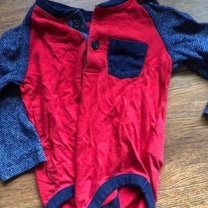 Jeans, onesies, plaid shirt, sleepers, pants